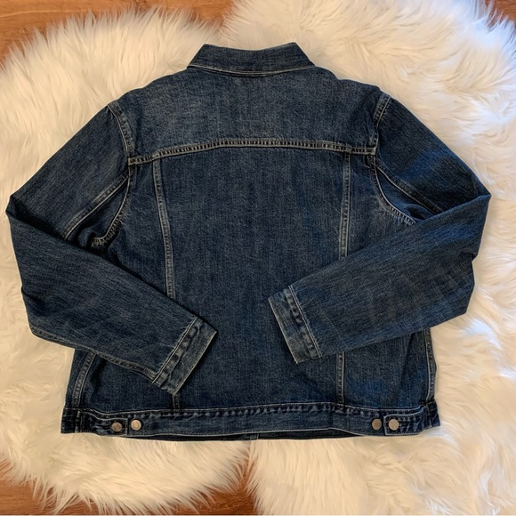 Gap Icon Jean Jacket Dark Indigo XXL Women’s Like New All Seasons Classic Blue - Picture 6 of 16